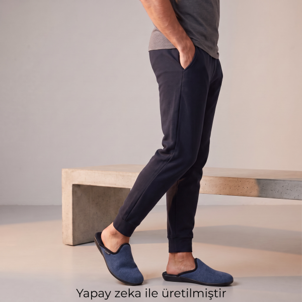 Ceyo Pierro-13 Lacivert Erkek Ev İçi Terlik