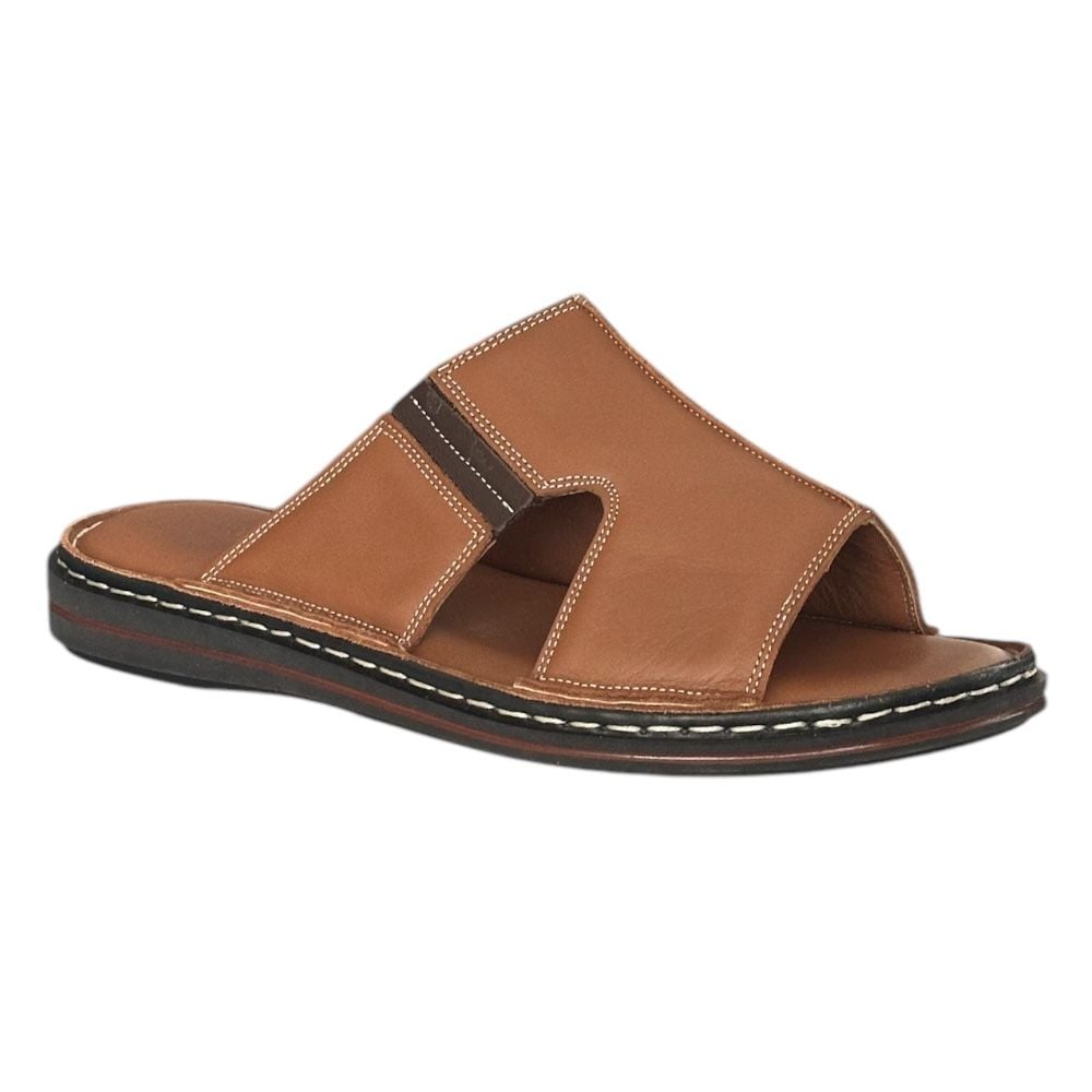 Cex 25Y TRV Taba Erkek Hakiki Deri Günlük Terlik