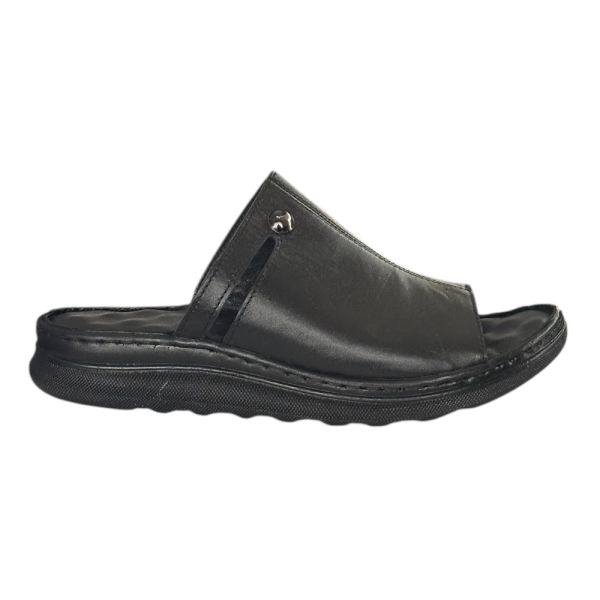 Cex 25Y TRV Siyah Kadın Hakiki Deri Günlük Terlik