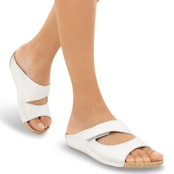 Muya 31128 Solena Beyaz Kadın Anatomik Terlik