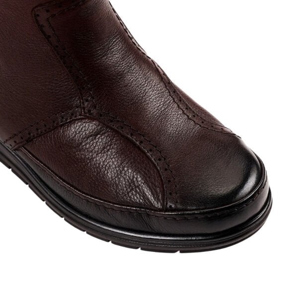 Forelli 25157-H Moly Kahve Kadın Comfort Deri Hallux Bot