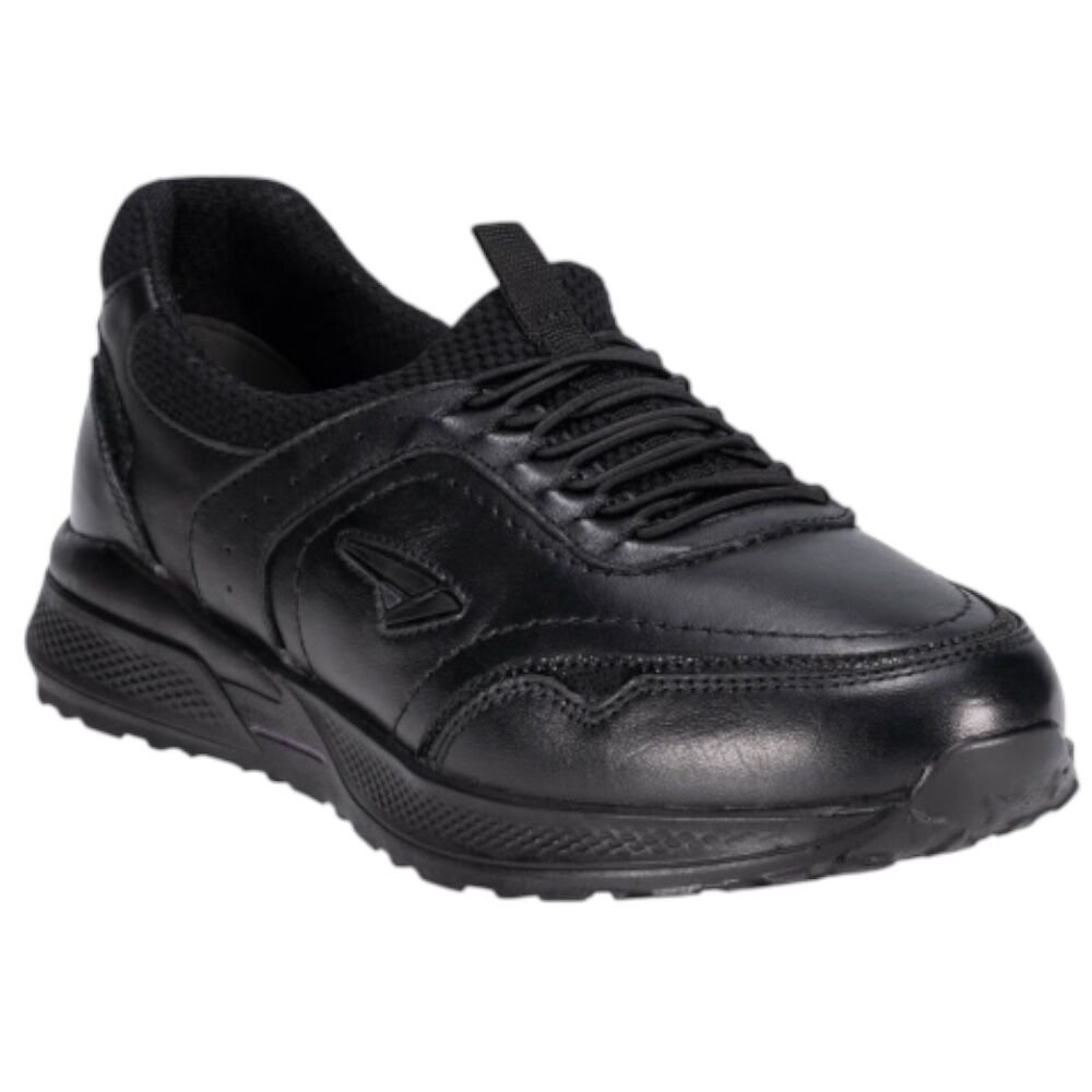 Forelli 46709-G Slins Siyah Kadın Comfort Deri Ayakkabı