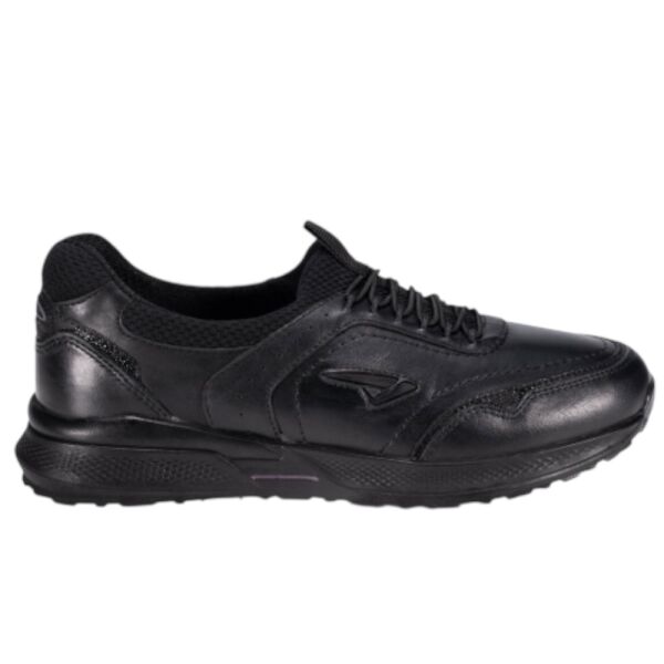 Forelli 46709-G Slins Siyah Kadın Comfort Deri Ayakkabı