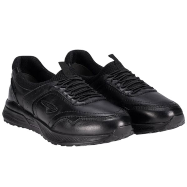 Forelli 46709-G Slins Siyah Kadın Comfort Deri Ayakkabı