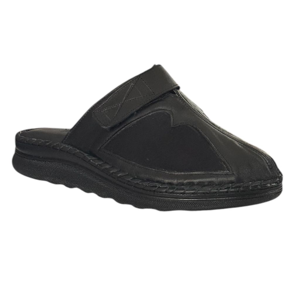 Cex 25Y TRV Siyah Kadın Hakiki Deri Kemik Çıkıntısı Terlik