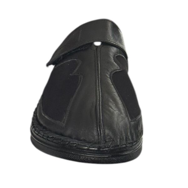 Cex 25Y TRV Siyah Kadın Hakiki Deri Kemik Çıkıntısı Terlik