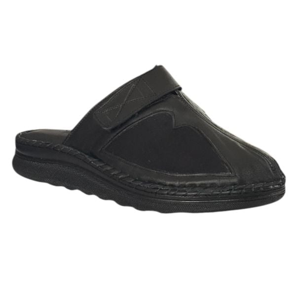 Cex 25Y TRV Siyah Kadın Hakiki Deri Kemik Çıkıntısı Terlik