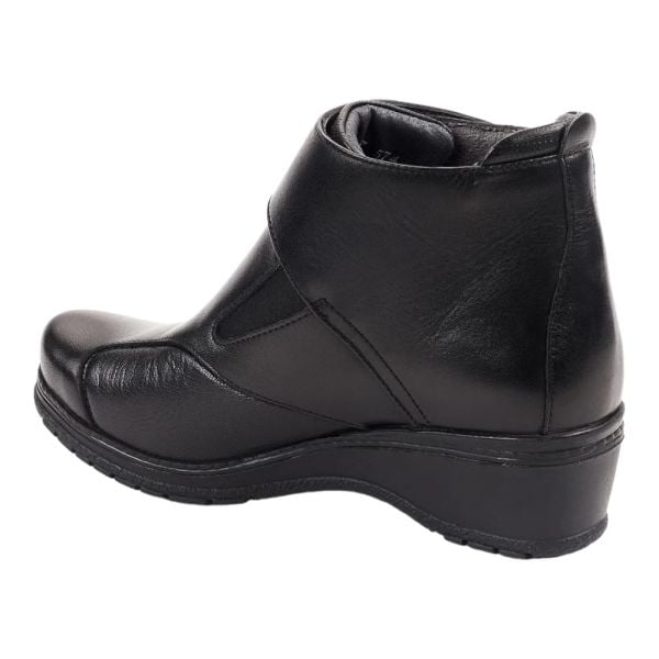 Forelli 25651-K Vionic Siyah Kadın Comfort Deri Hallux Bot