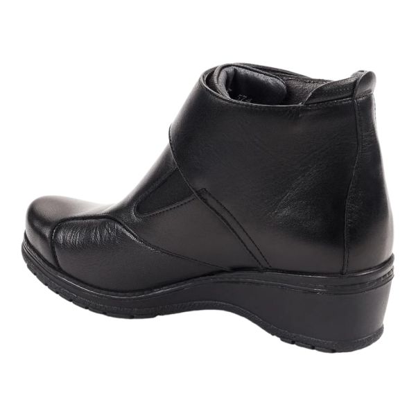 Forelli 25651-K Vionic Siyah Kadın Comfort Deri Hallux Bot