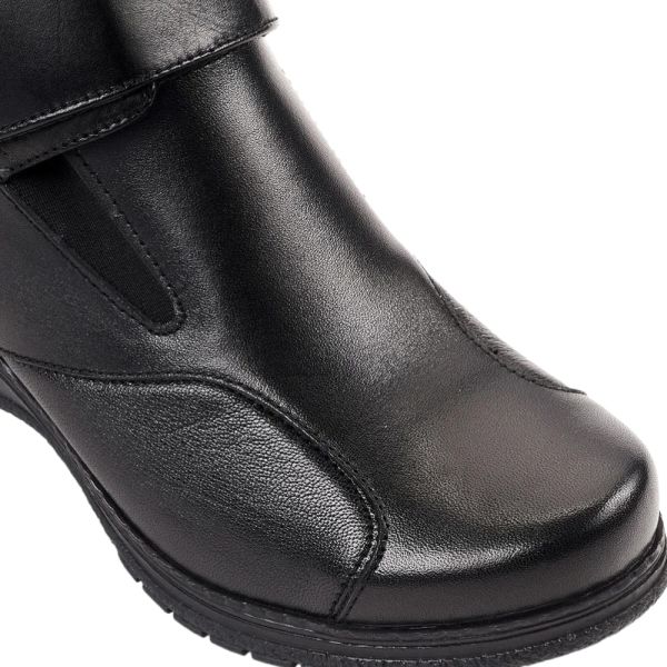 Forelli 25651-K Vionic Siyah Kadın Comfort Deri Hallux Bot