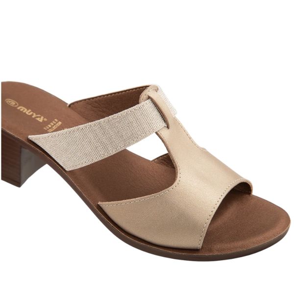 Muya 31010 Ceria Altın Kadın Topuklu Terlik