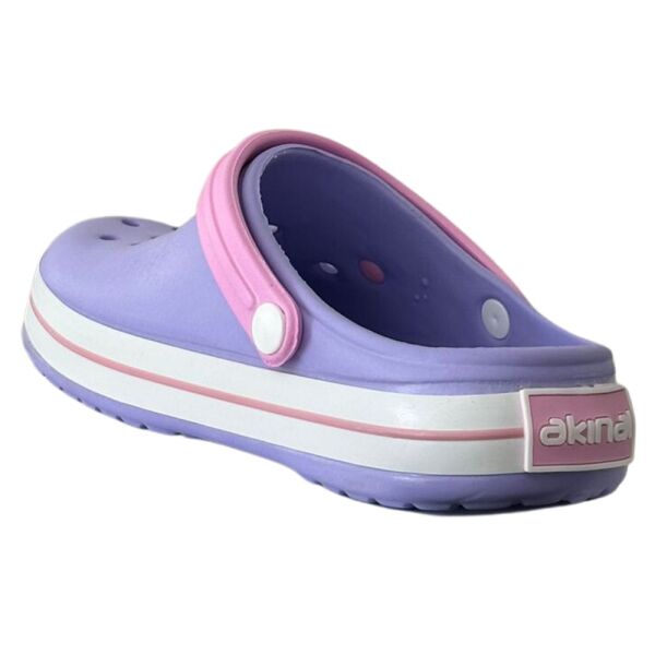 Akınal Bella E195 Lila/Pembe Kadın Hastane Sabo Terlik Sandalet