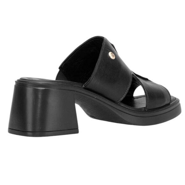 Mammamia D26YT-1900-B Siyah Pen Kadın Topuklu Deri Terlik