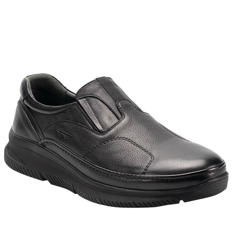 Forelli 46109-G For-Halluks Siyah Erkek Comfort Deri Ayakkabı