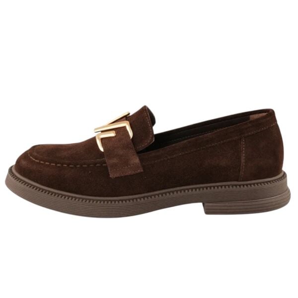 Mammamia D26KA-935-B Kahve Süet Kadın Comfort Deri Ayakkabı