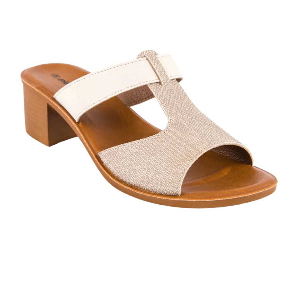 Muya 31010 Ceria Krem Kadın Topuklu Terlik