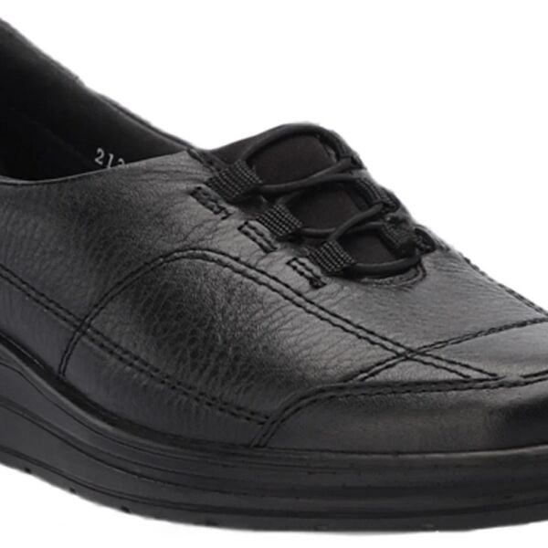 Forelli 21306-H Hefa Siyah Kadın Comfort Deri Ayakkabı