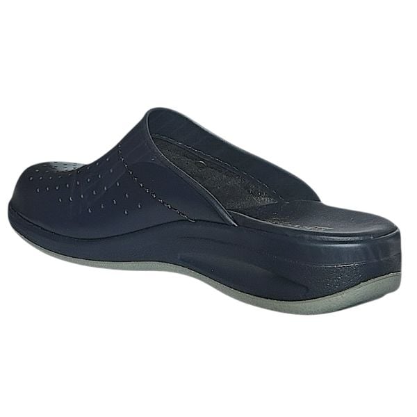 Ceyo 9844-1 Lacivert Kadın Deri Anatomik Taban Sabo Terlik