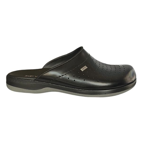 Ceyo 9846-1 Siyah Erkek Deri Anatomik Taban Sabo Terlik