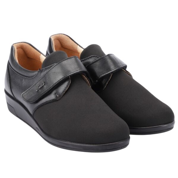 Forelli 54608-H Cindy Siyah Kadın Comfort Deri Ayakkabı