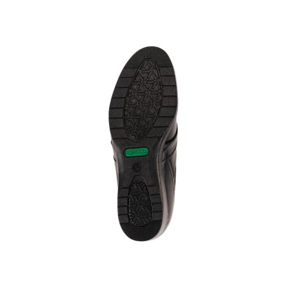 Forelli 57602-G Defne Siyah Kadın Comfort Deri Ayakkabı