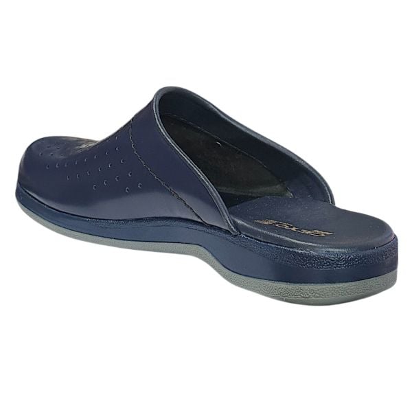 Ceyo 9846-1 Lacivert Erkek Deri Anatomik Taban Sabo Terlik