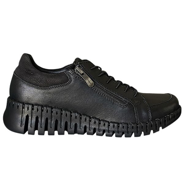 Mammamia D26KA-765-B Siyah Kadın Comfort Deri Ayakkabı