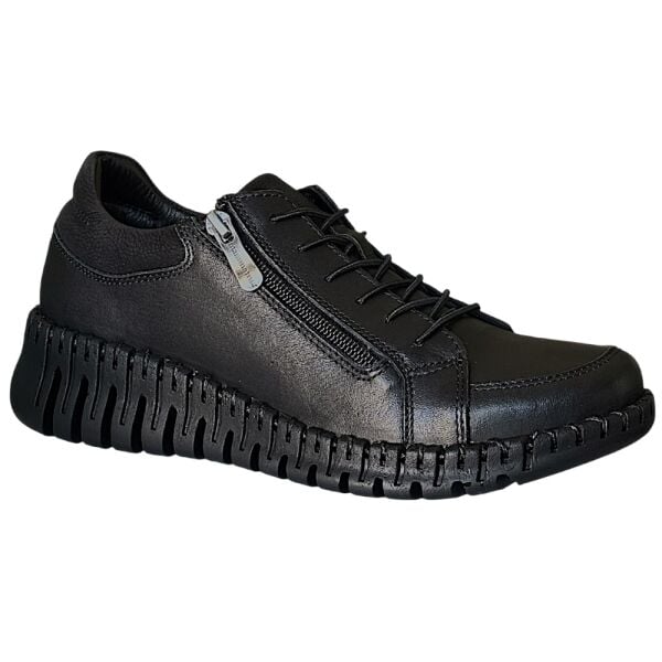 Mammamia D26KA-765-B Siyah Kadın Comfort Deri Ayakkabı