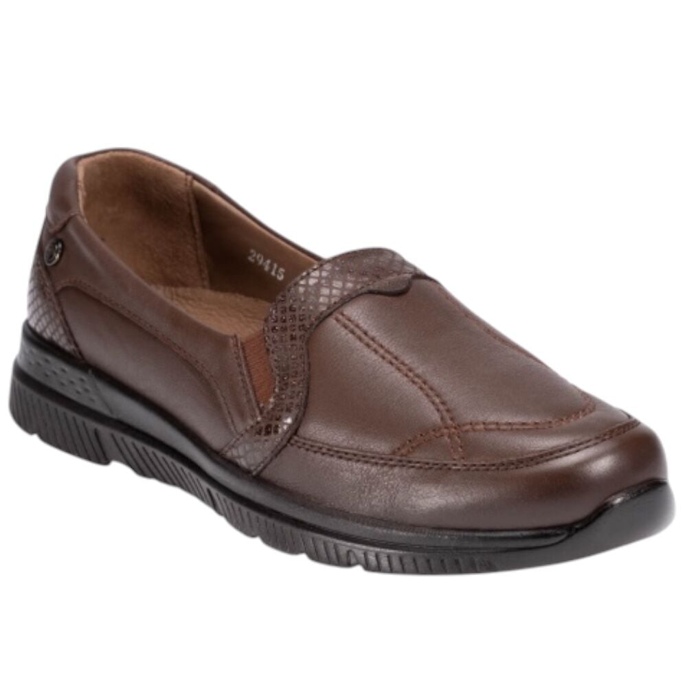 Forelli 29415-G Dilmen Taba Kadın Comfort Deri Ayakkabı