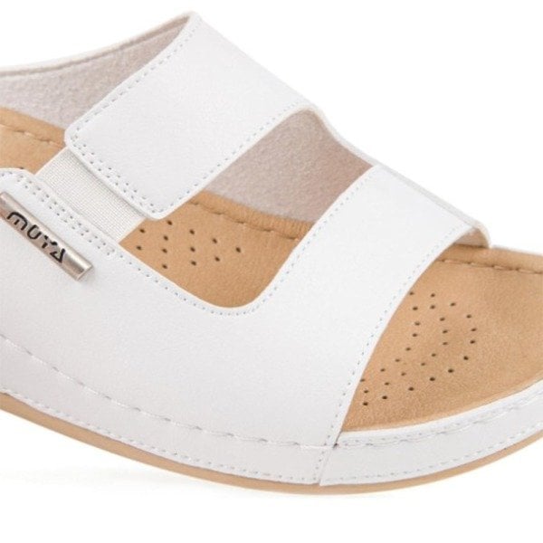 Muya 31136 Panna Beyaz Kadın Anatomik Terlik