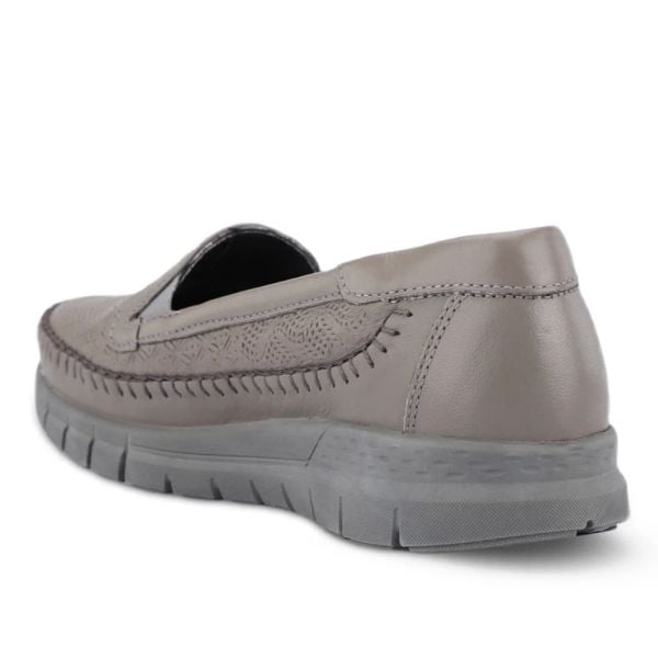 Forelli 29413 Eterna-G Gri Kadın Comfort Deri Ayakkabı