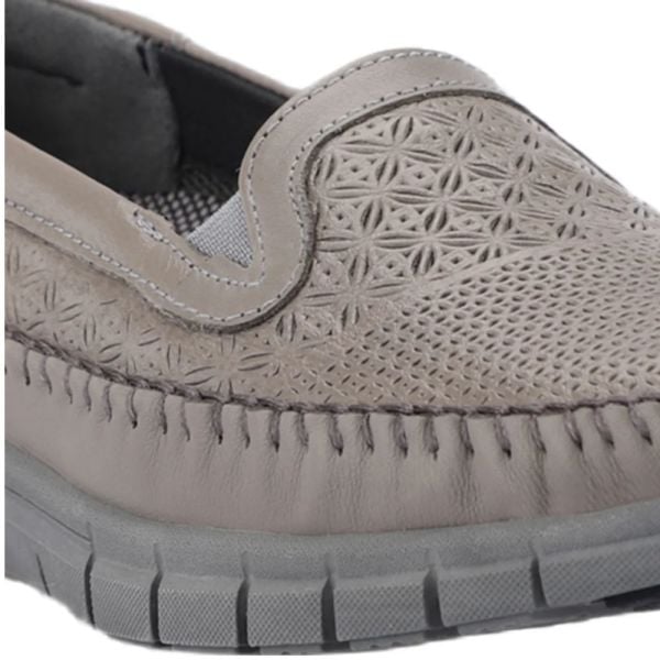 Forelli 29413 Eterna-G Gri Kadın Comfort Deri Ayakkabı