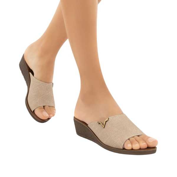 Muya 31026 Loren Krem Kadın Topuklu Terlik