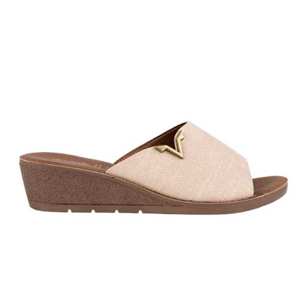 Muya 31026 Loren Krem Kadın Topuklu Terlik