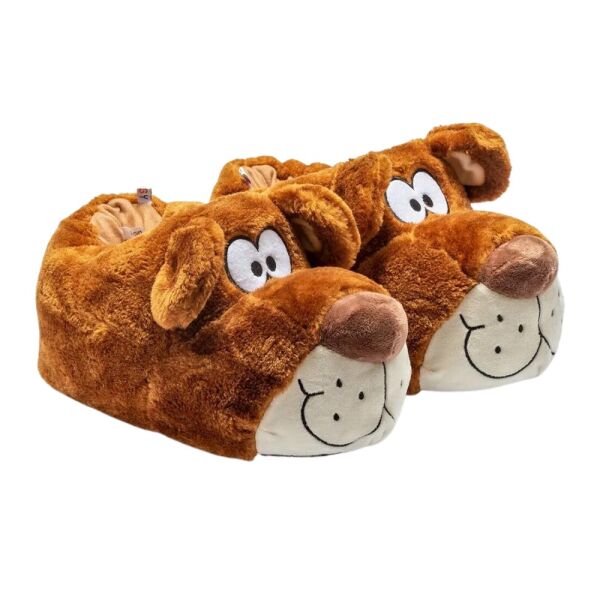 Twigy AA0622 Tw Fibert Kahve Hayvan Figürlü Erkek Panduf