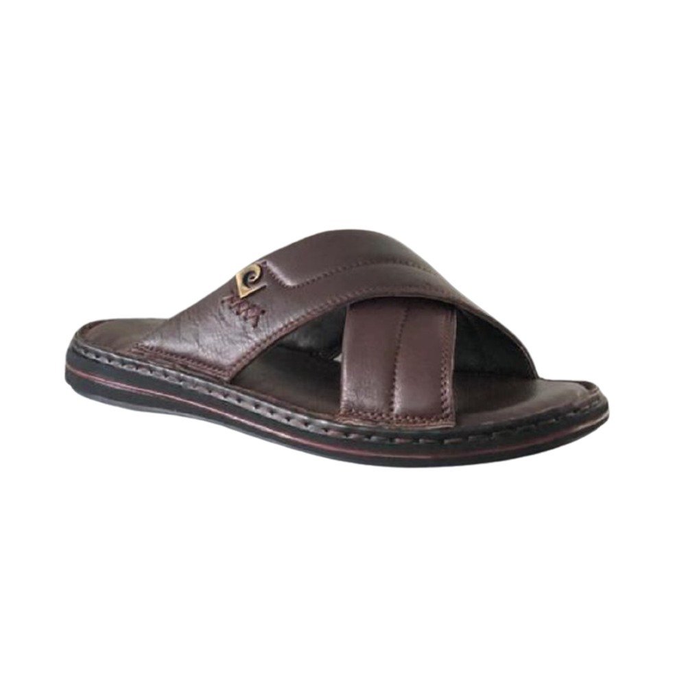 Pierre Cardin 6586 Kahve Erkek Deri Comfort Terlik