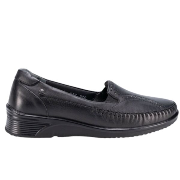 Forelli 48006-H Erva Siyah Kadın Comfort Deri Ayakkabı