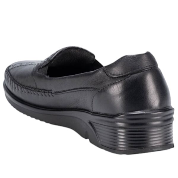 Forelli 48006-H Erva Siyah Kadın Comfort Deri Ayakkabı