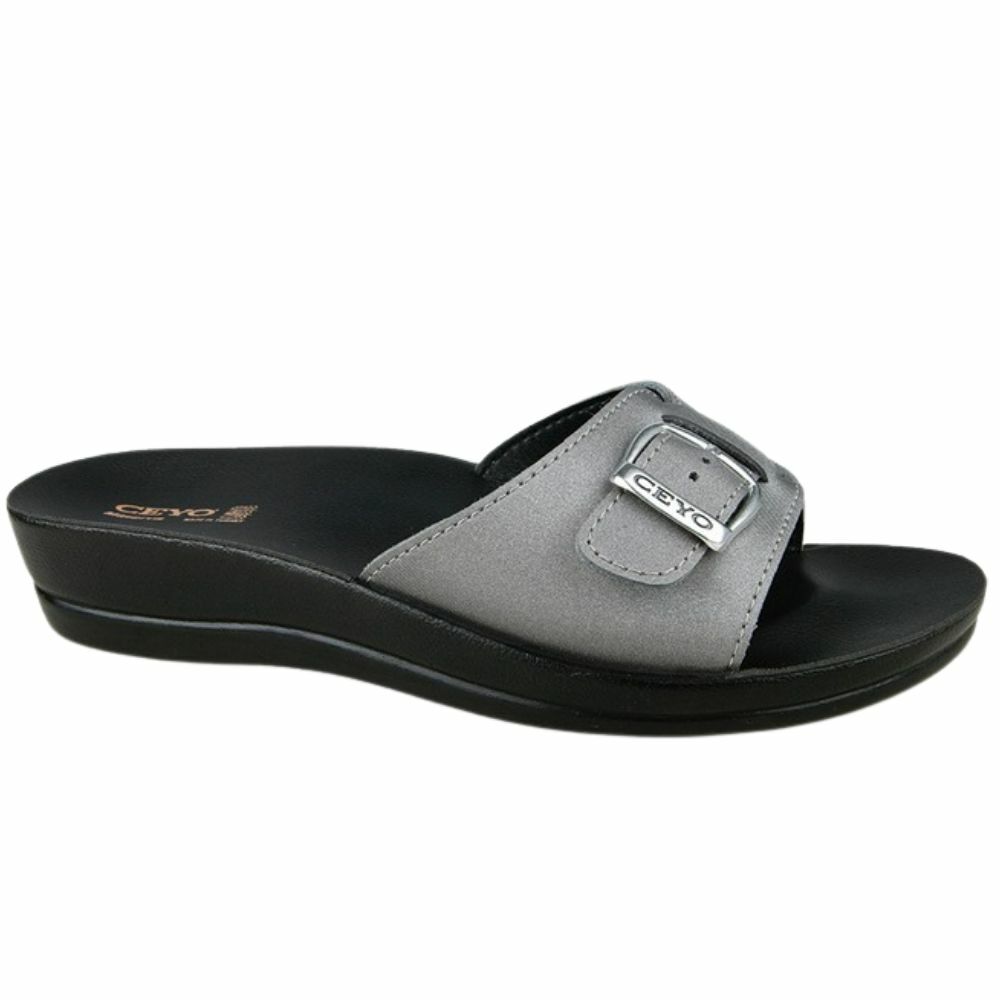 Ceyo Minerva Tokalı Platin Kadın  Terlik